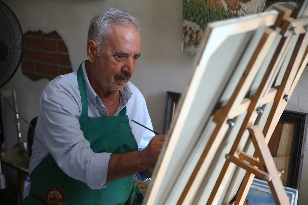 73 yasindaki naci buyukkircali resim atolyesinde sanatina devam ediyor keKONH8x