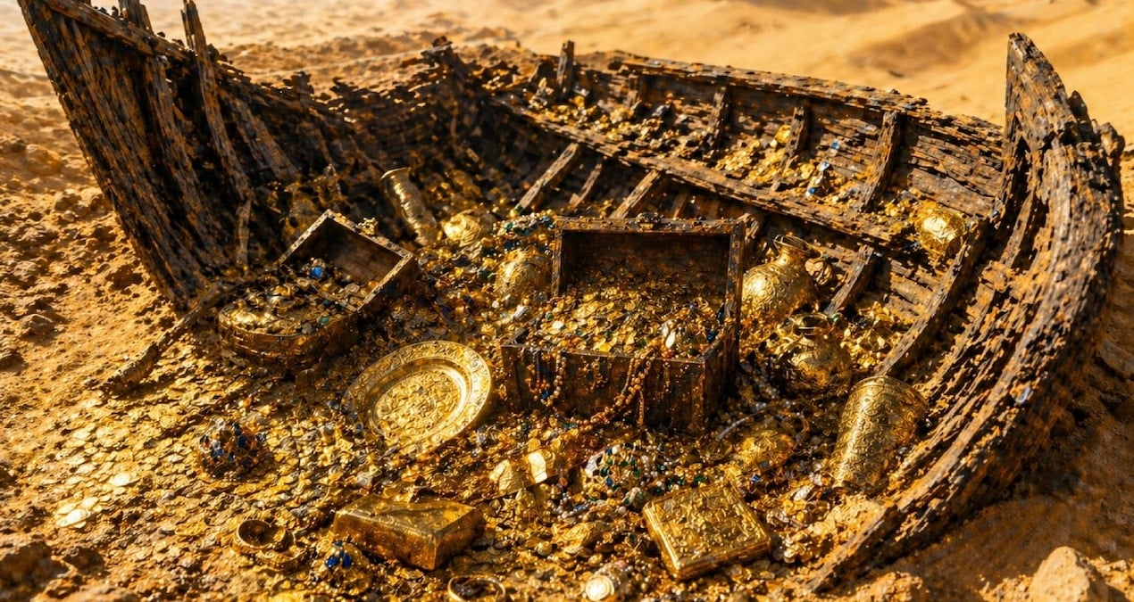 Çölün Gizemli Derinliklerinde 500 Yıllık Hazine Gemi Bulundu